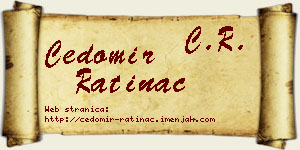 Čedomir Ratinac vizit kartica